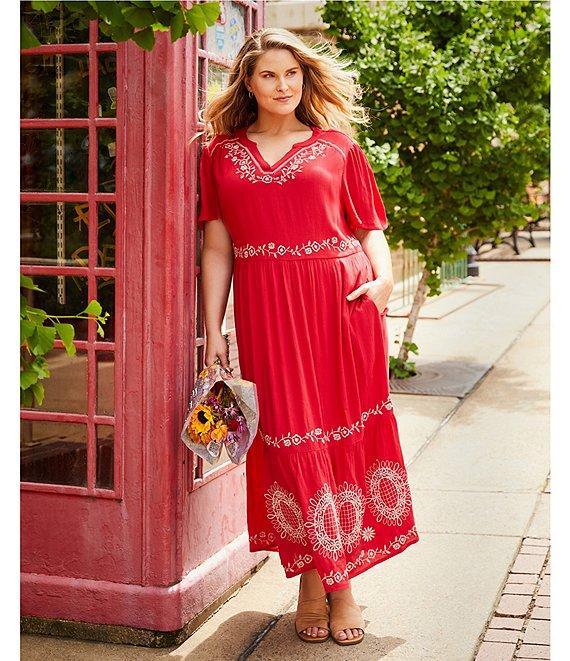 Nurture Plus Size Flutter Sleeve Maxi Dress Product Image