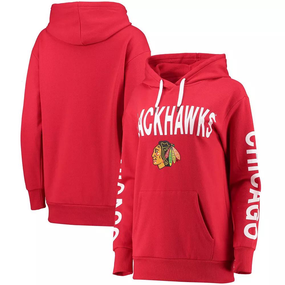 Women's G-III 4Her by Carl Banks Red Chicago Blackhawks Extra Inning Pullover Hoodie, Size: Small Product Image