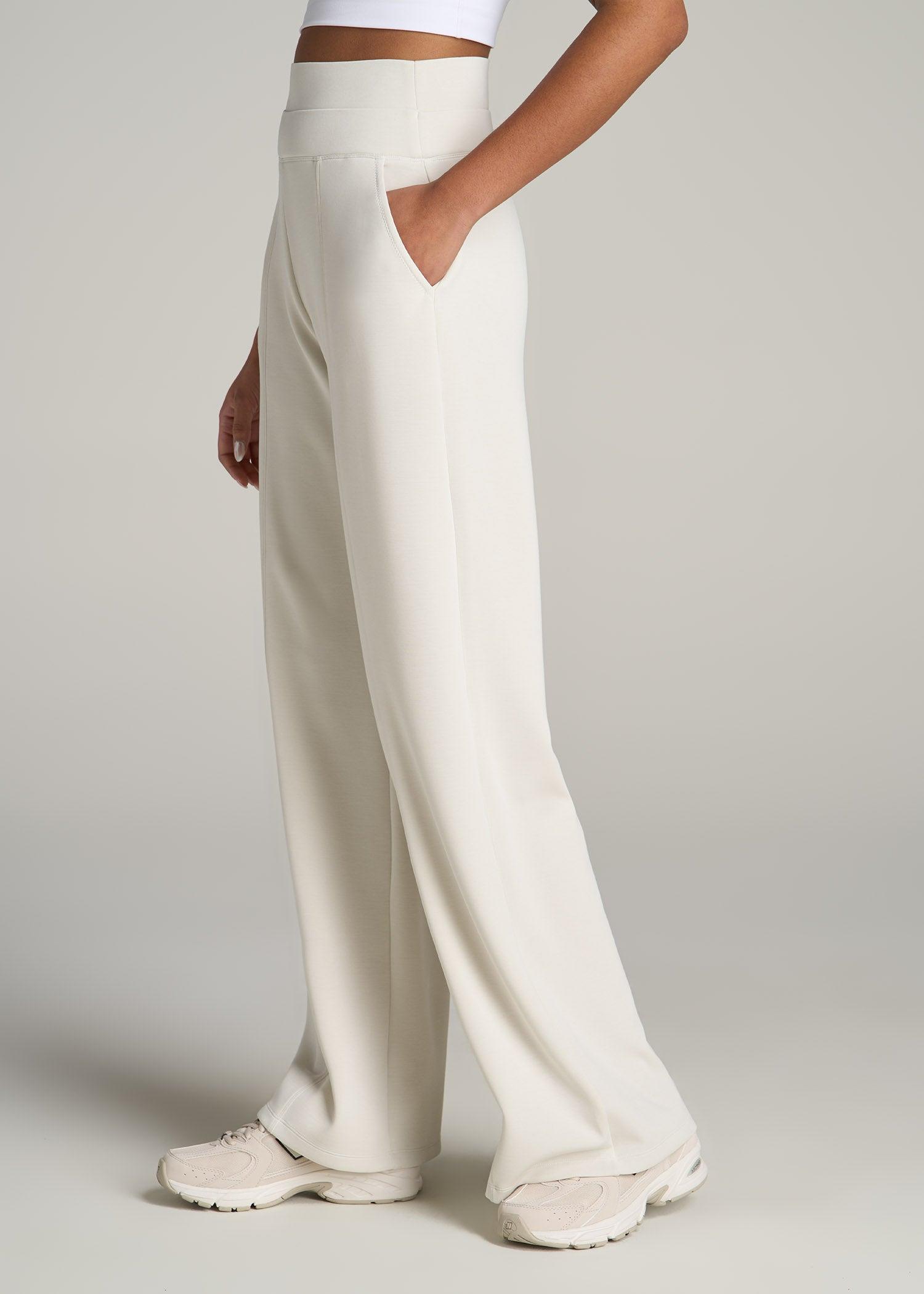 Soft Motion Wide Leg Ultra High Rise Pant for Tall Women in Pearl Female Product Image