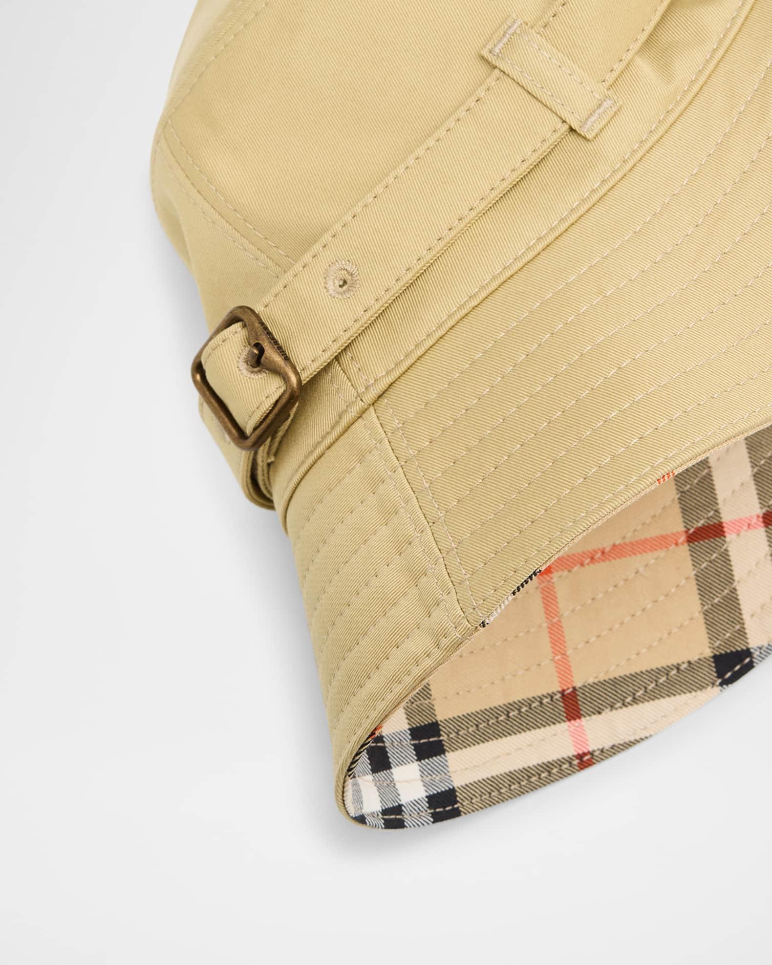 Men's Check-Lined Heritage Buckle Bucket Hat Product Image