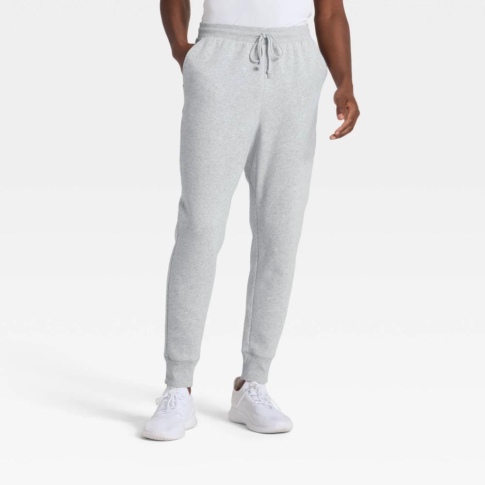 Men's Active Comfort Fleece Jogger Pants - All In Motion™ Heather Gray XXL Product Image