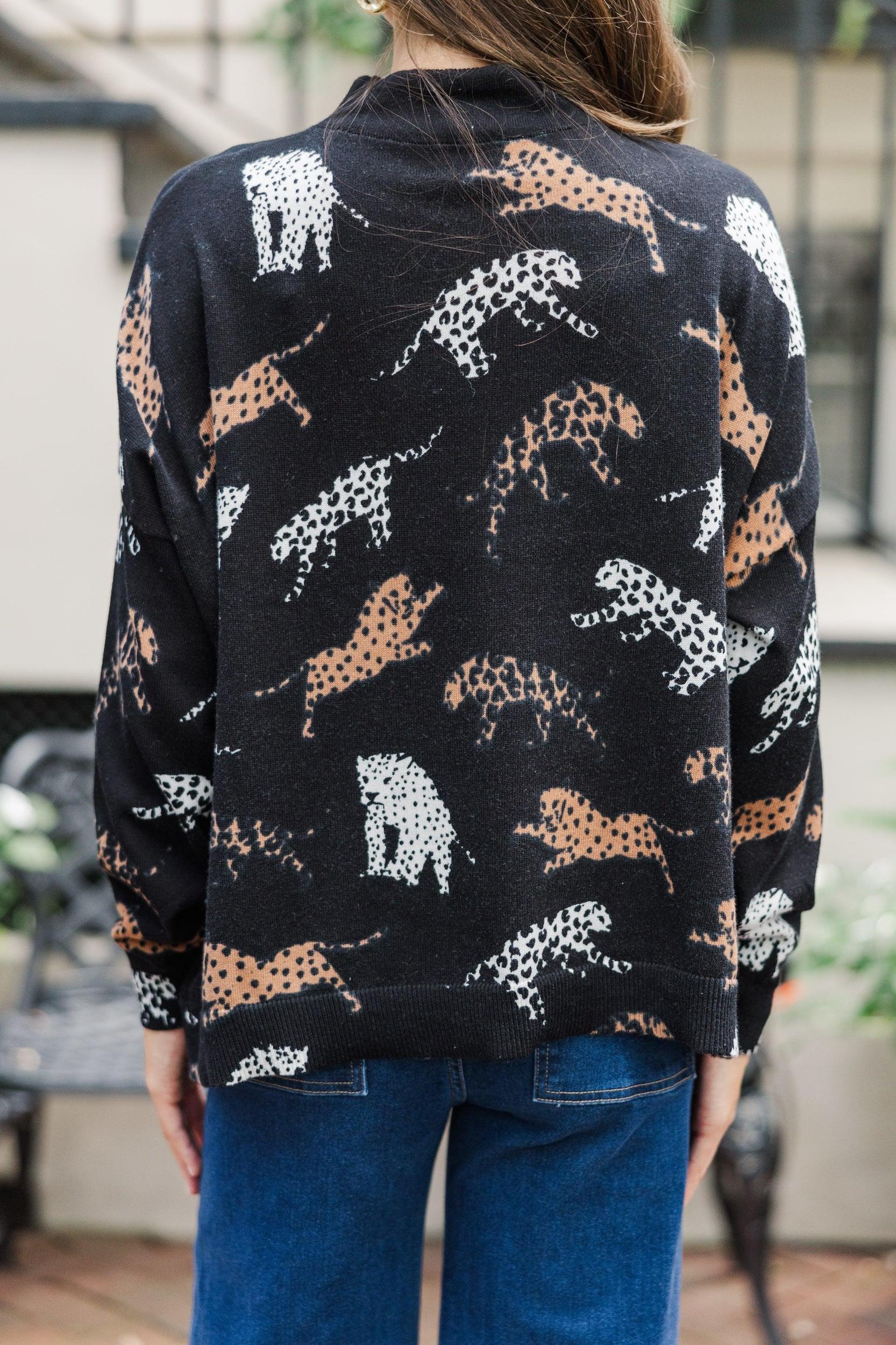 Fate: Dreaming About You Black Leopard Sweater Female Product Image