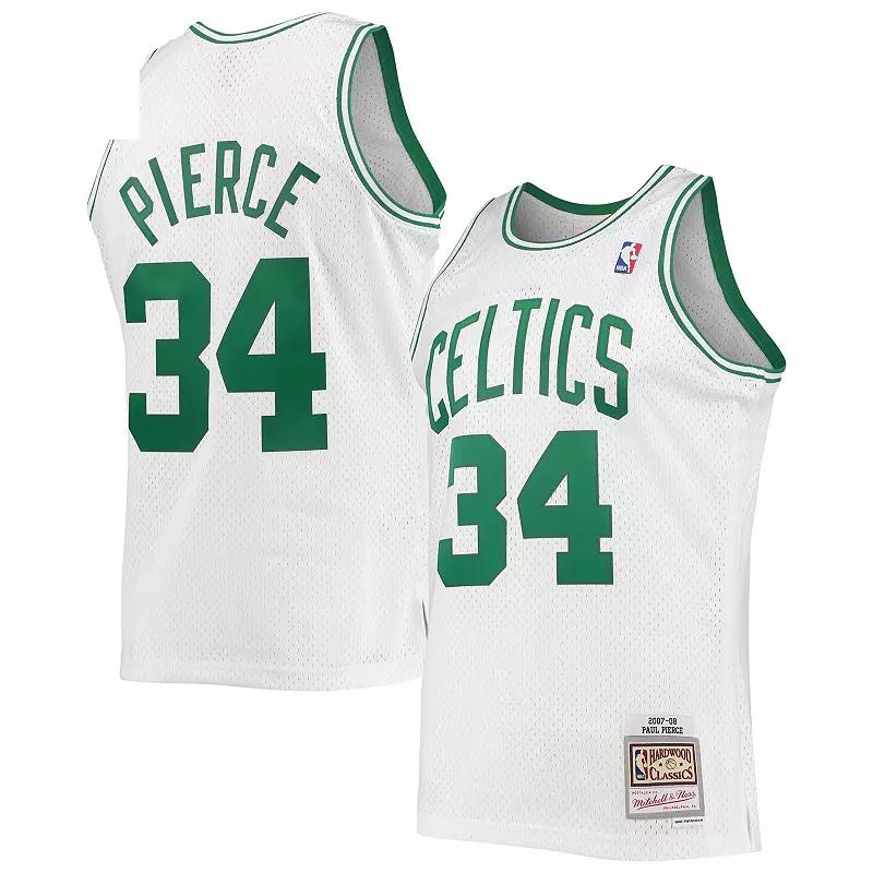 Men's Mitchell & Ness Paul Pierce White Boston Celtics Hardwood Classics Swingman Jersey,  Product Image