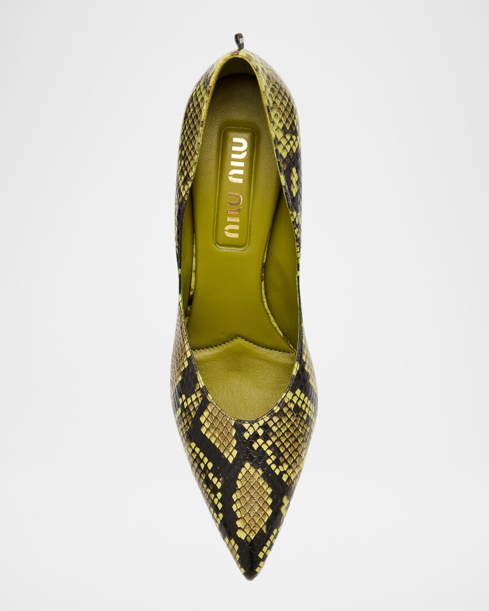 Python-Printed Leather Pumps Product Image