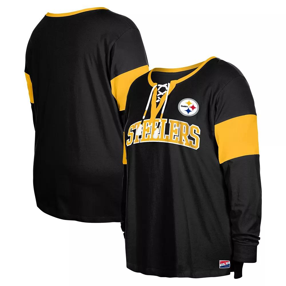 Women's New Era Black Pittsburgh Steelers Plus  Product Image