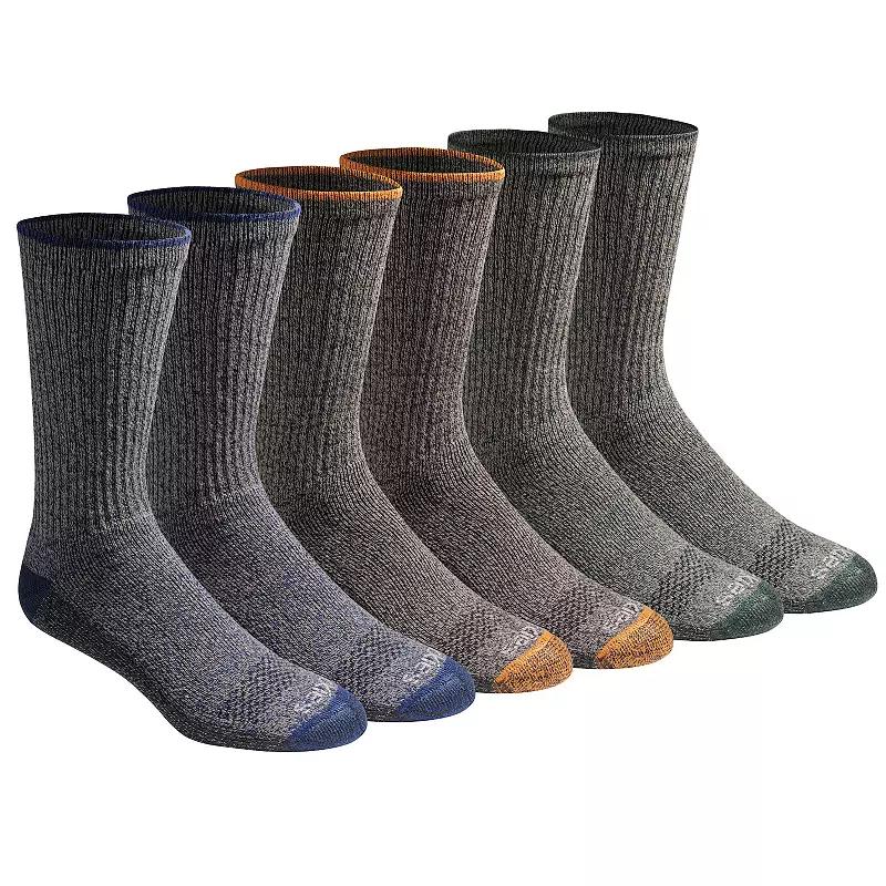 Dickies Men's Big & Tall Moisture Control Crew Socks 6pk - White 12-14 Product Image
