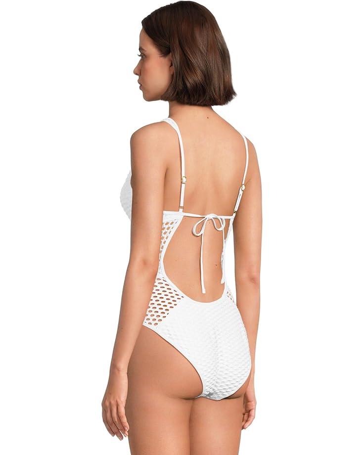 Colette Clare Crochet Flower Plunge One Piece Product Image