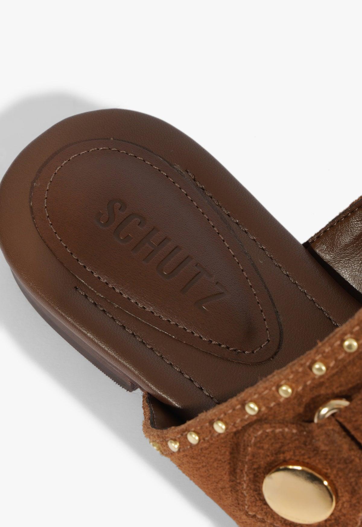 Aria Brown Suede Sandal Product Image