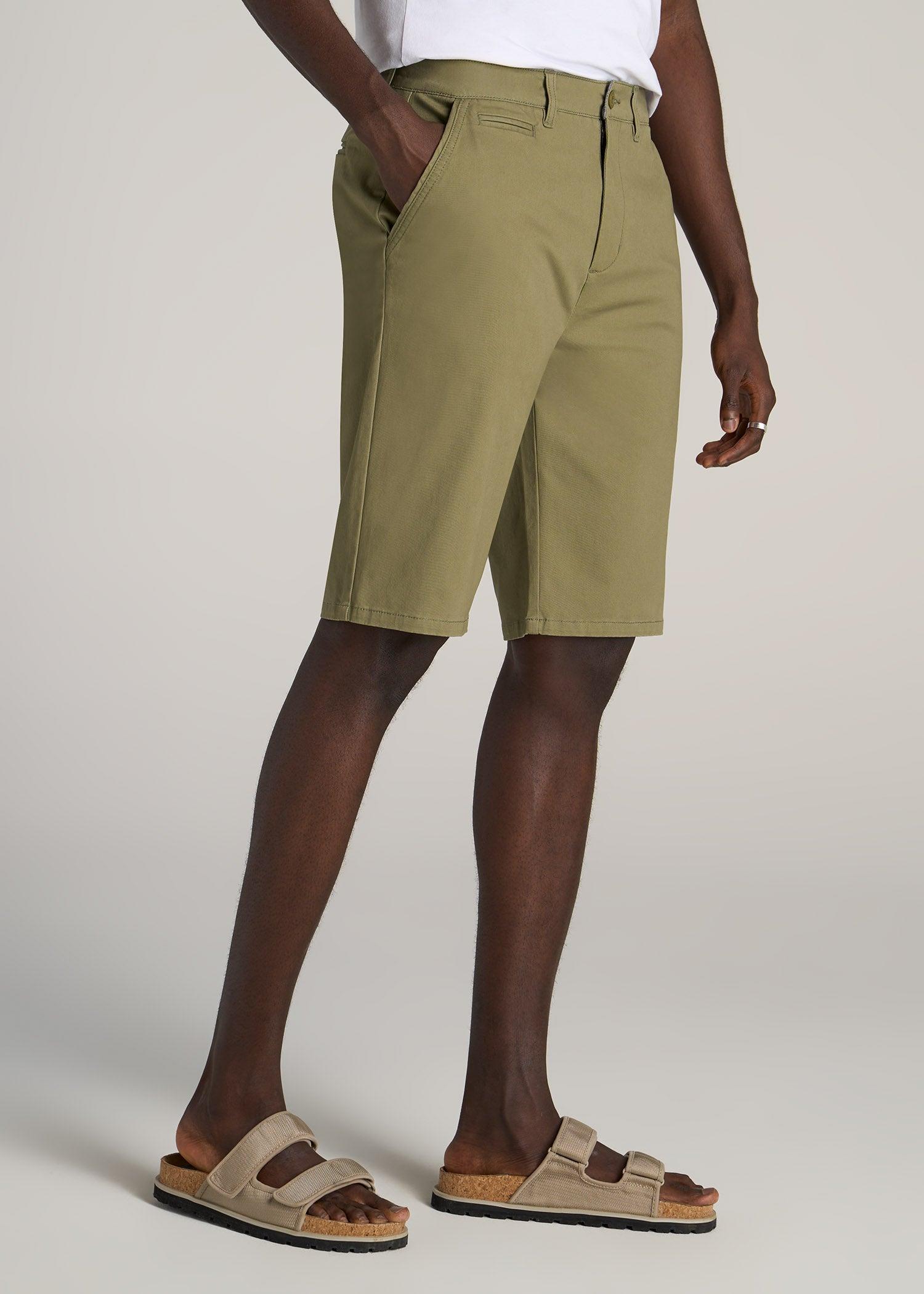 Chino Shorts for Tall Men in Desert Khaki Male Product Image
