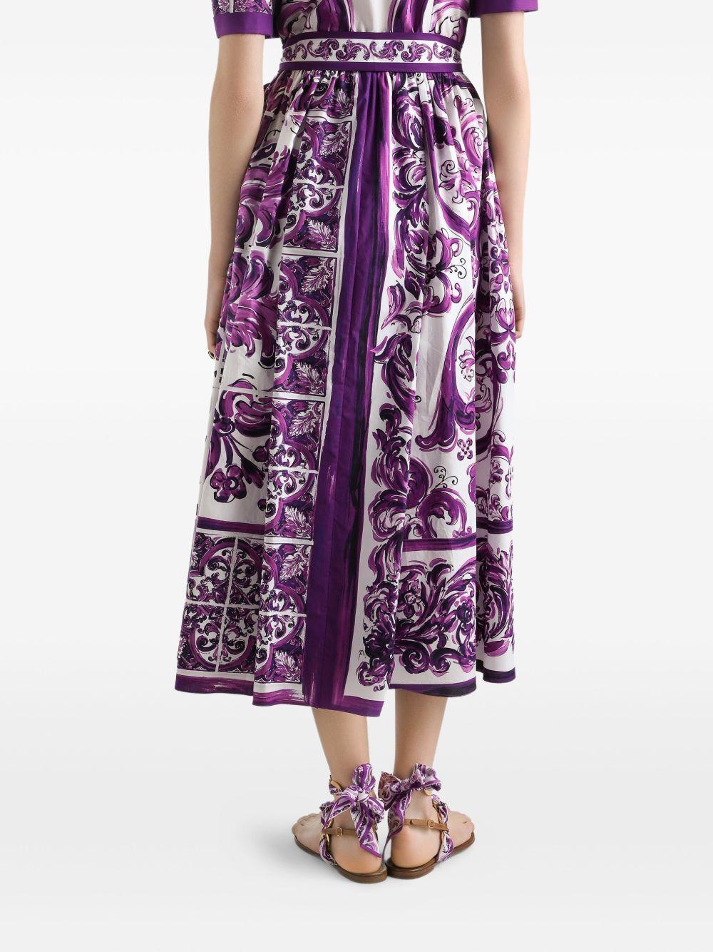 Majolica-print midi dress Product Image