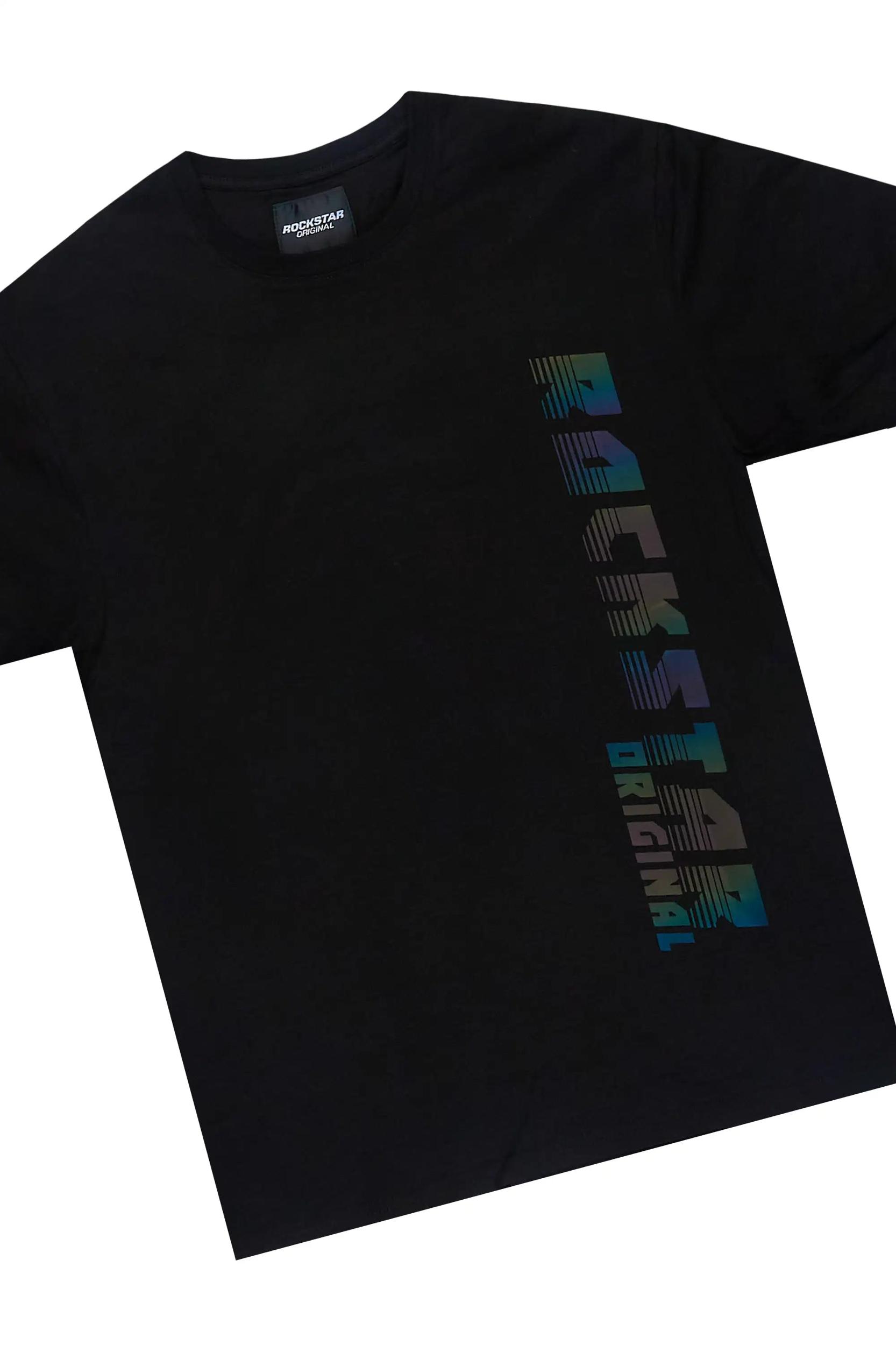 Xadrian Black T-Shirt/Short Set Male Product Image