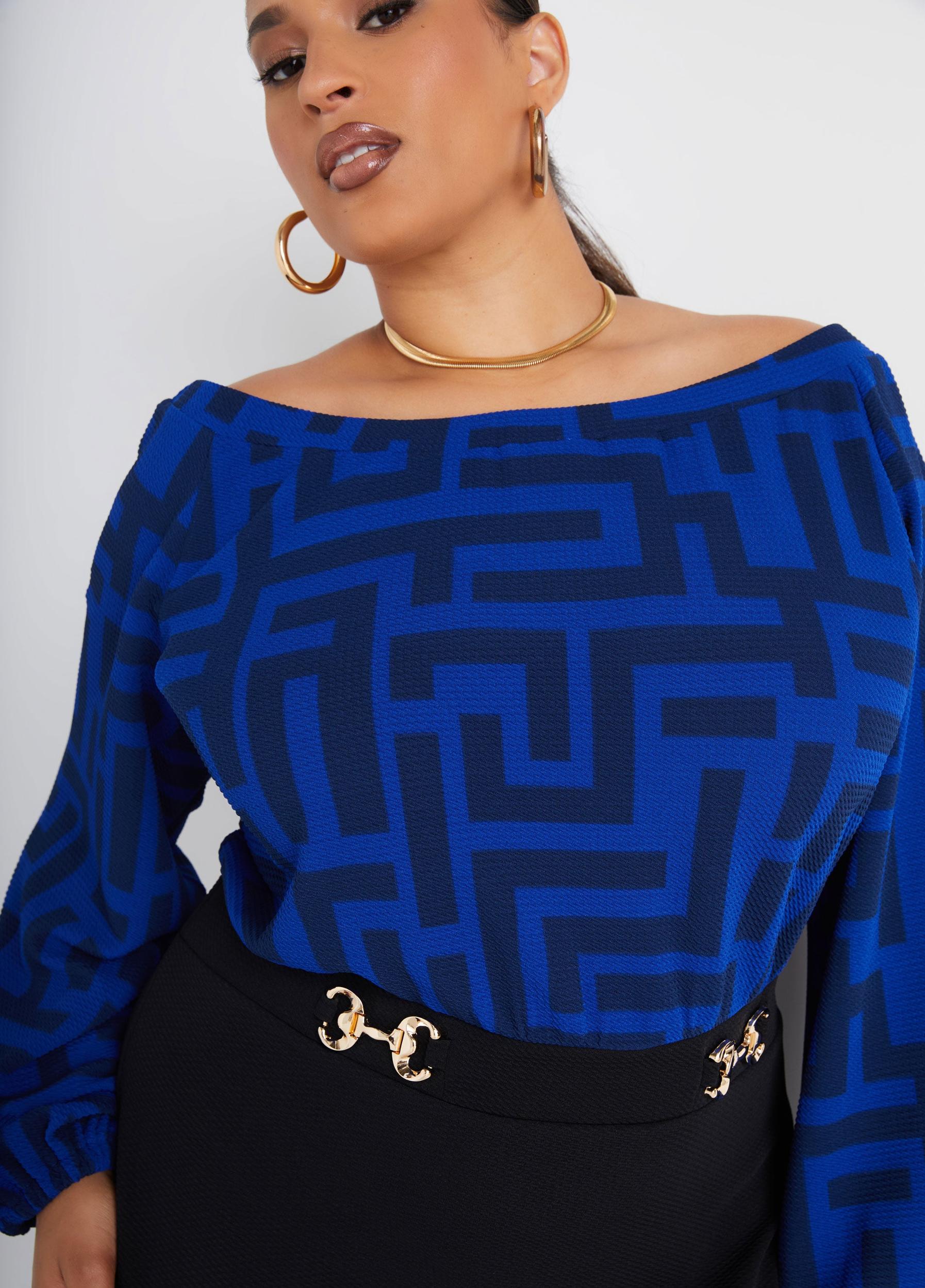 Geo Print Textured Maxi Dress Product Image