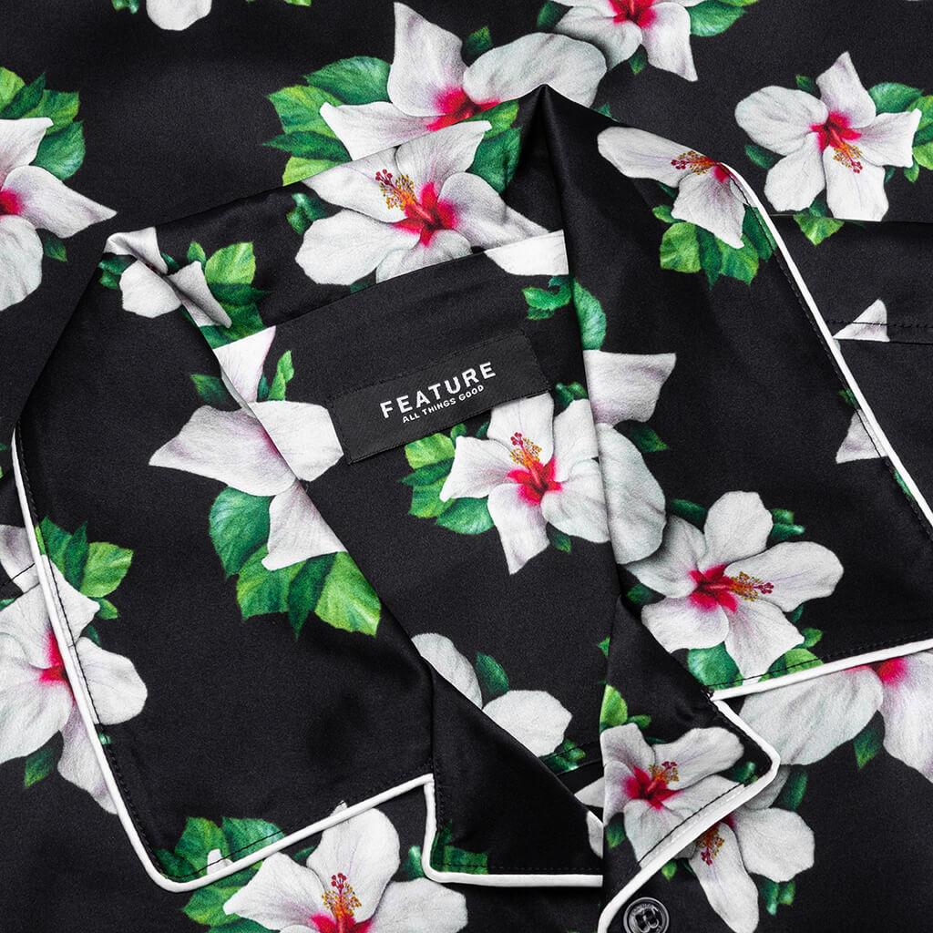 Howard Hawaiian Silk Shirt - Black Male Product Image