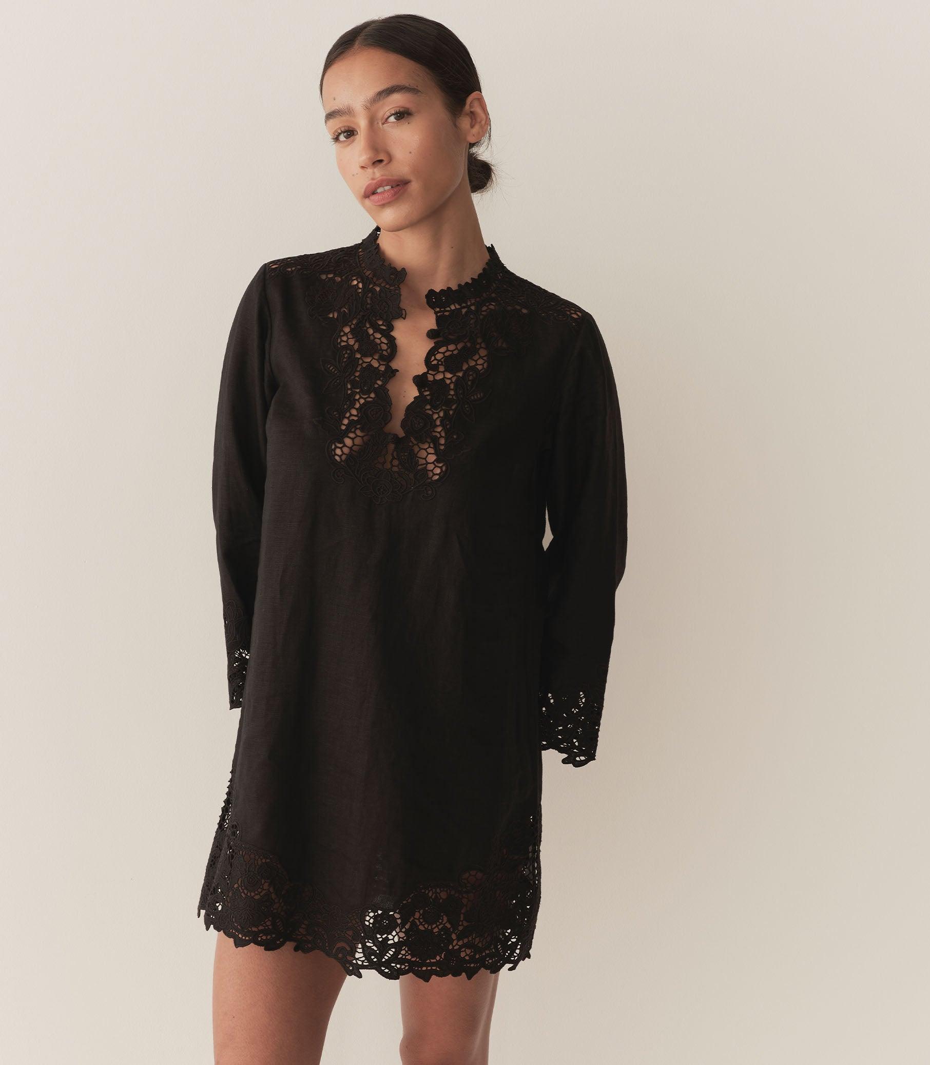 ROSELIE TUNIC -- BLACK Product Image