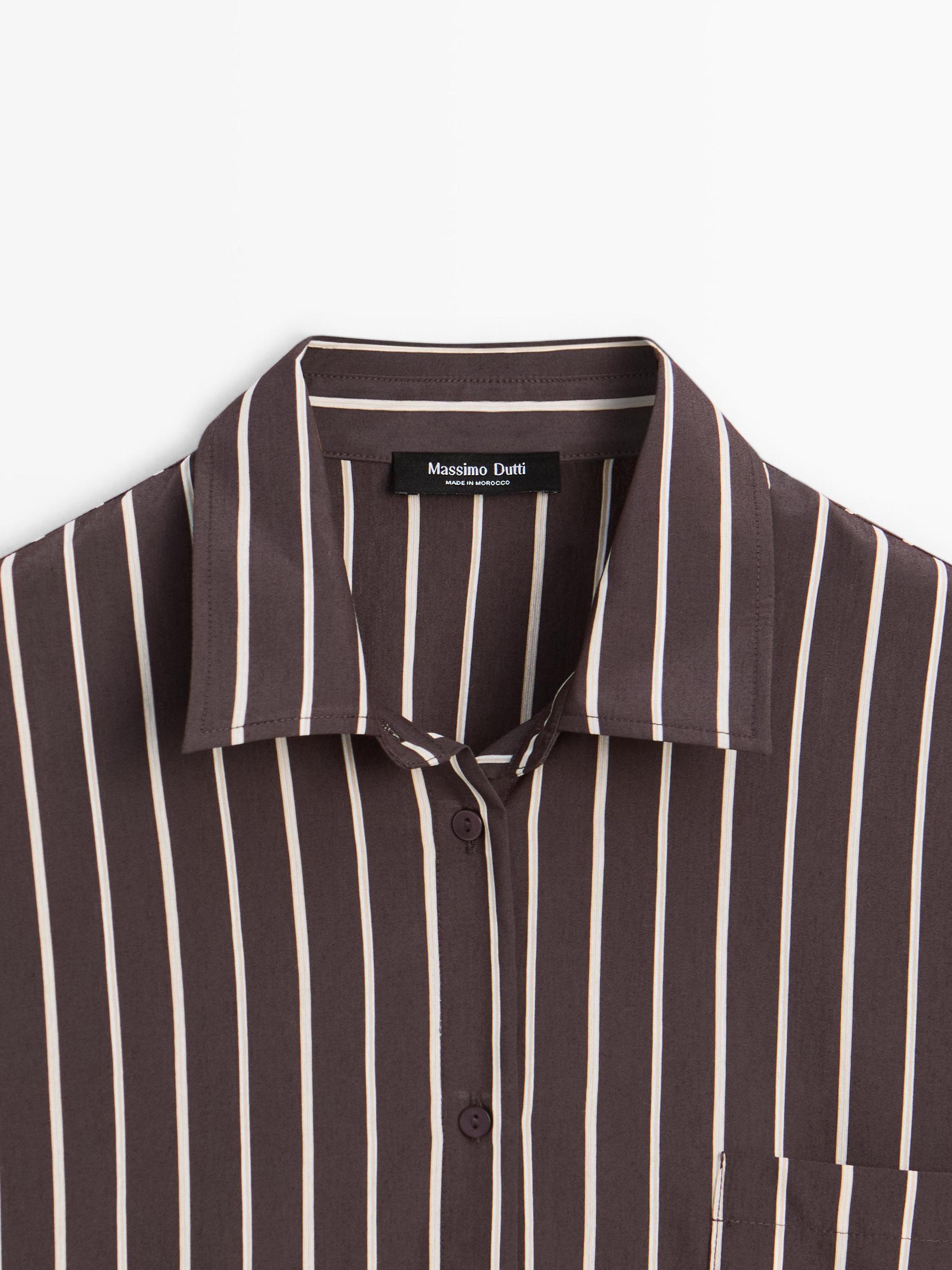 Loose-fitting striped shirt Product Image