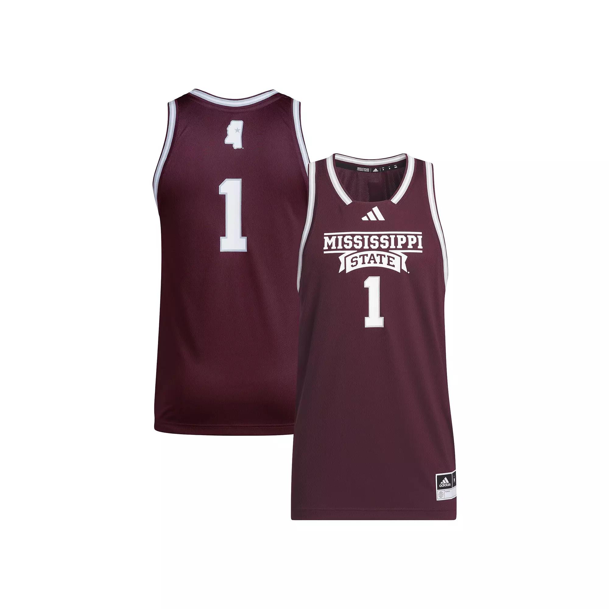 Men's adidas #1 Maroon Mississippi State Bulldogs Swingman Jersey, Size: Large, Mst Red Product Image