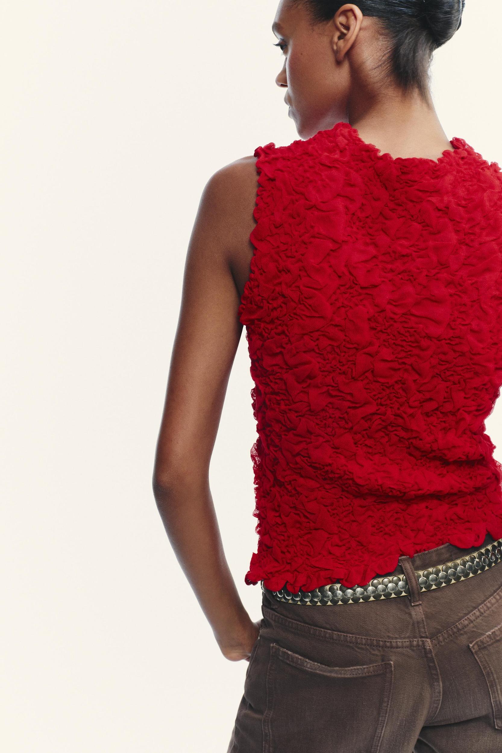 TEXTURED KNIT TOP Product Image