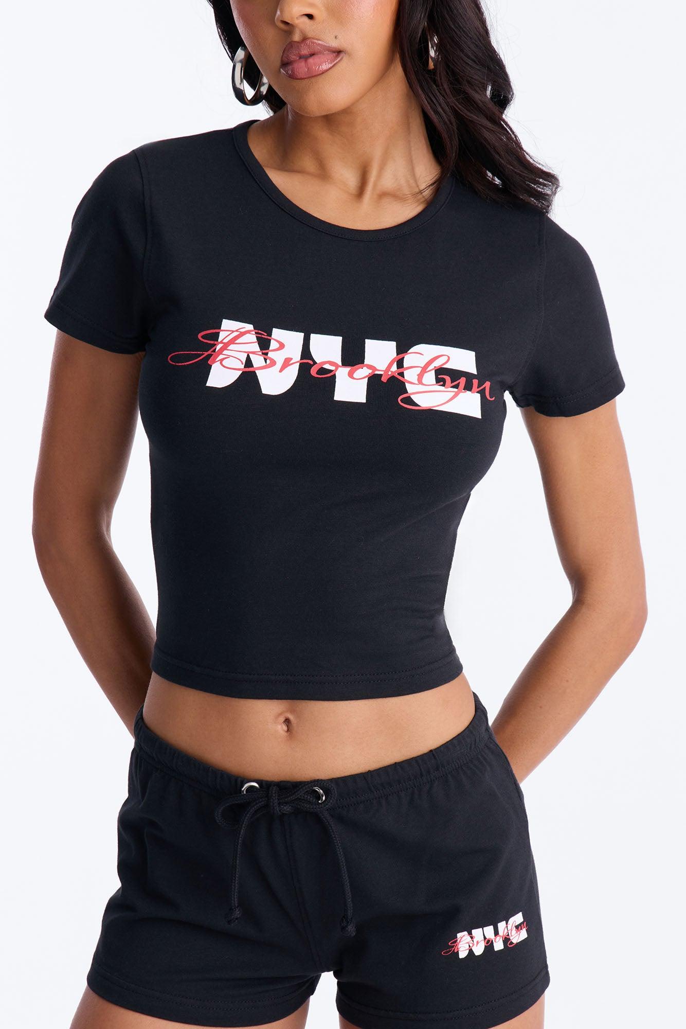 NYC Brooklyn Micro Short Set - Black Female Product Image
