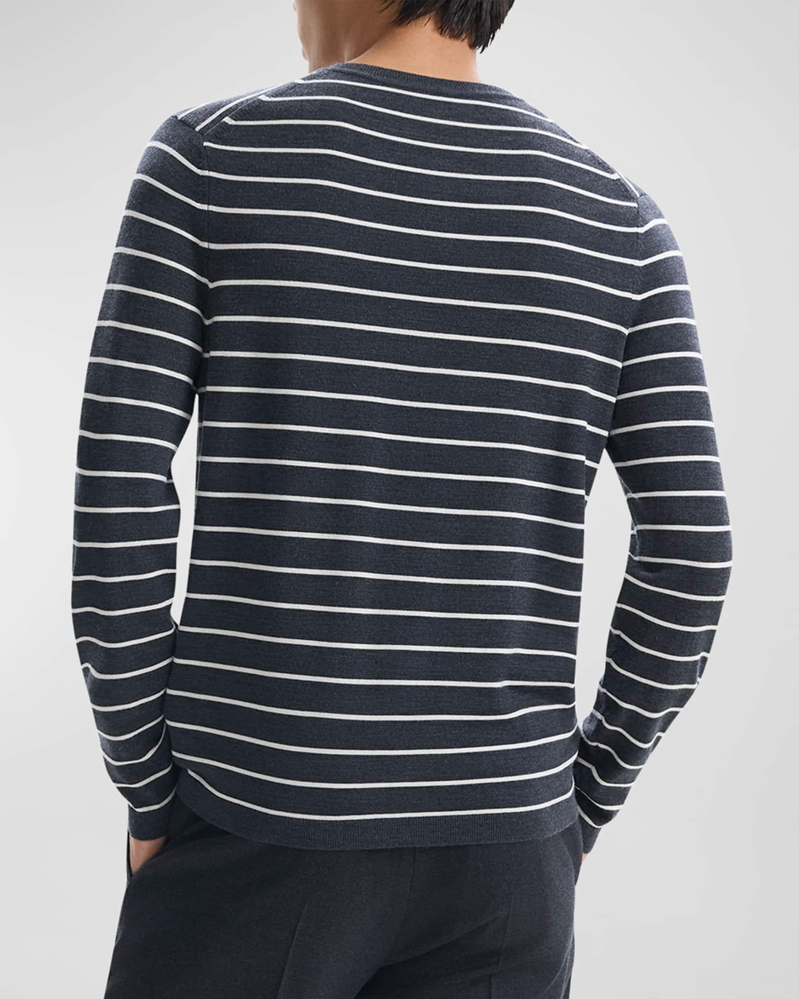 Mens Striped Wool Sweater Product Image