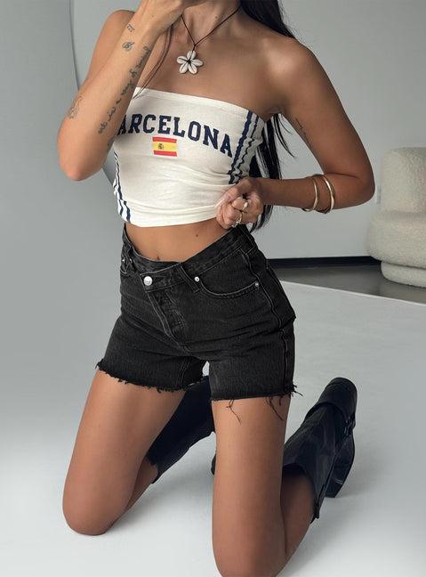Xena Denim Shorts Black Product Image