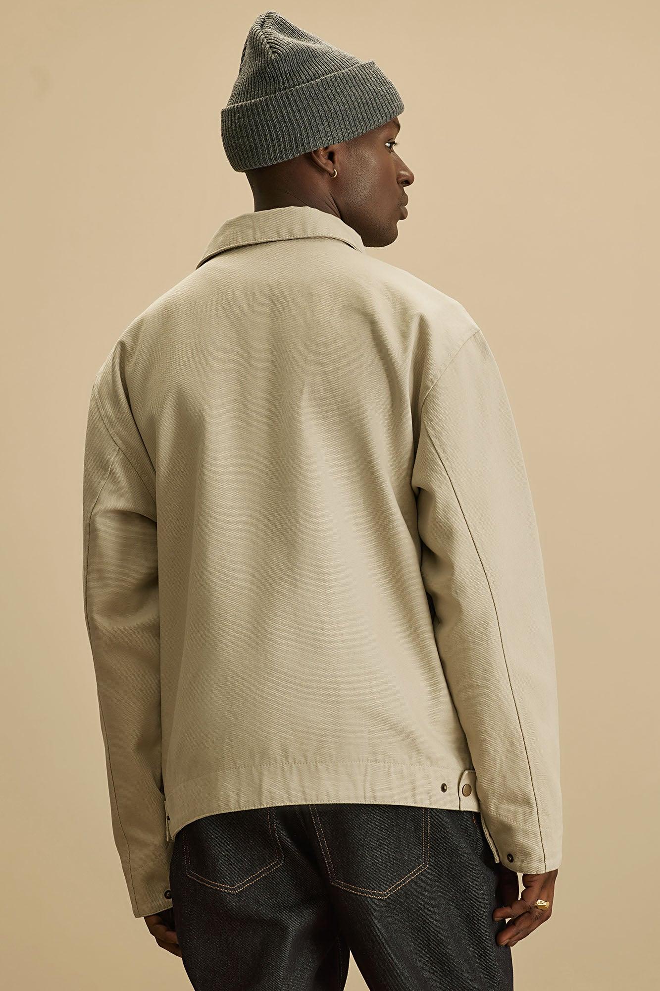 Alexander Utility Canvas Zip Work Jacket - Off White Product Image