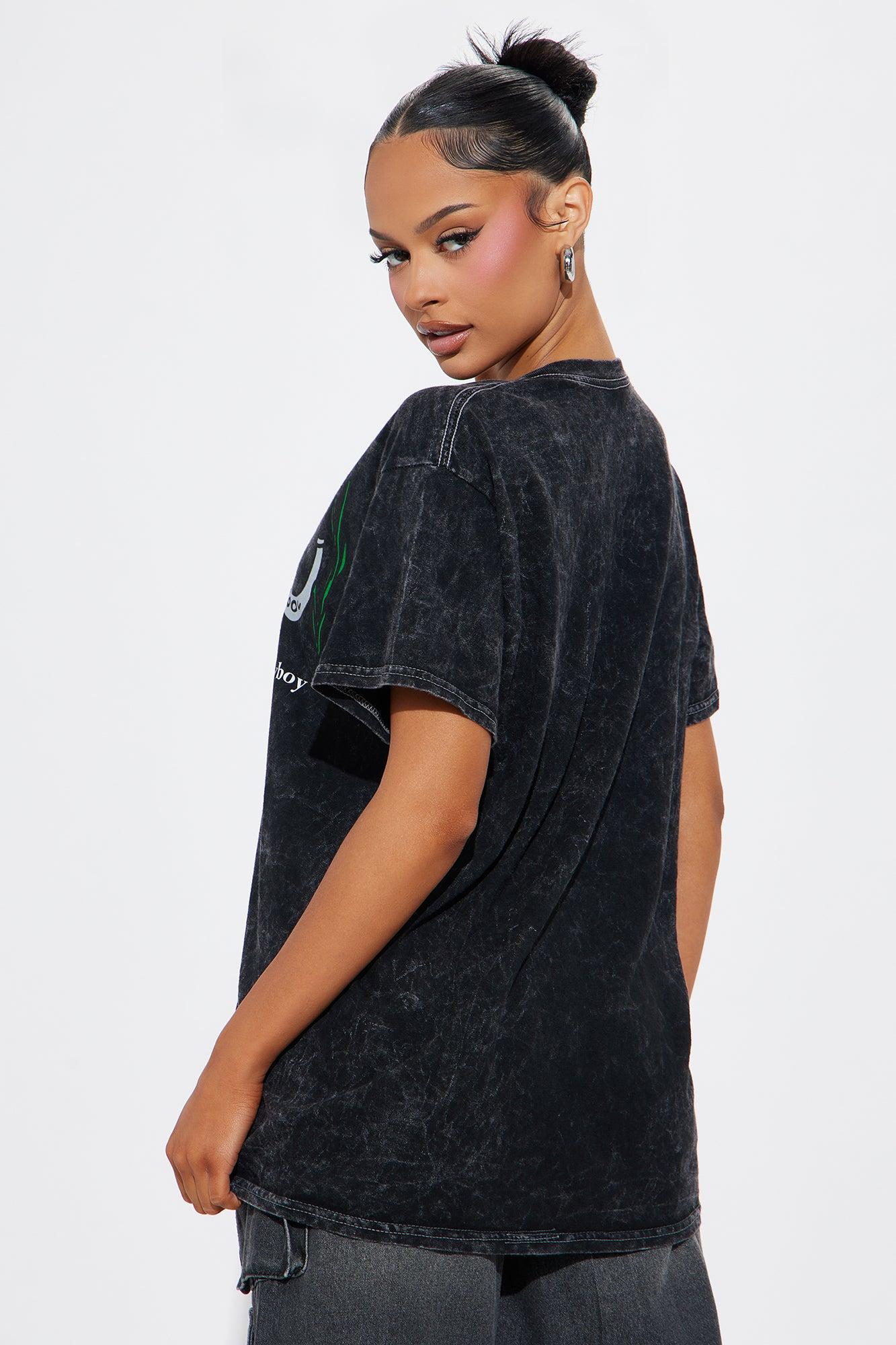 Make It Cowboy Washed Tee - Black Product Image