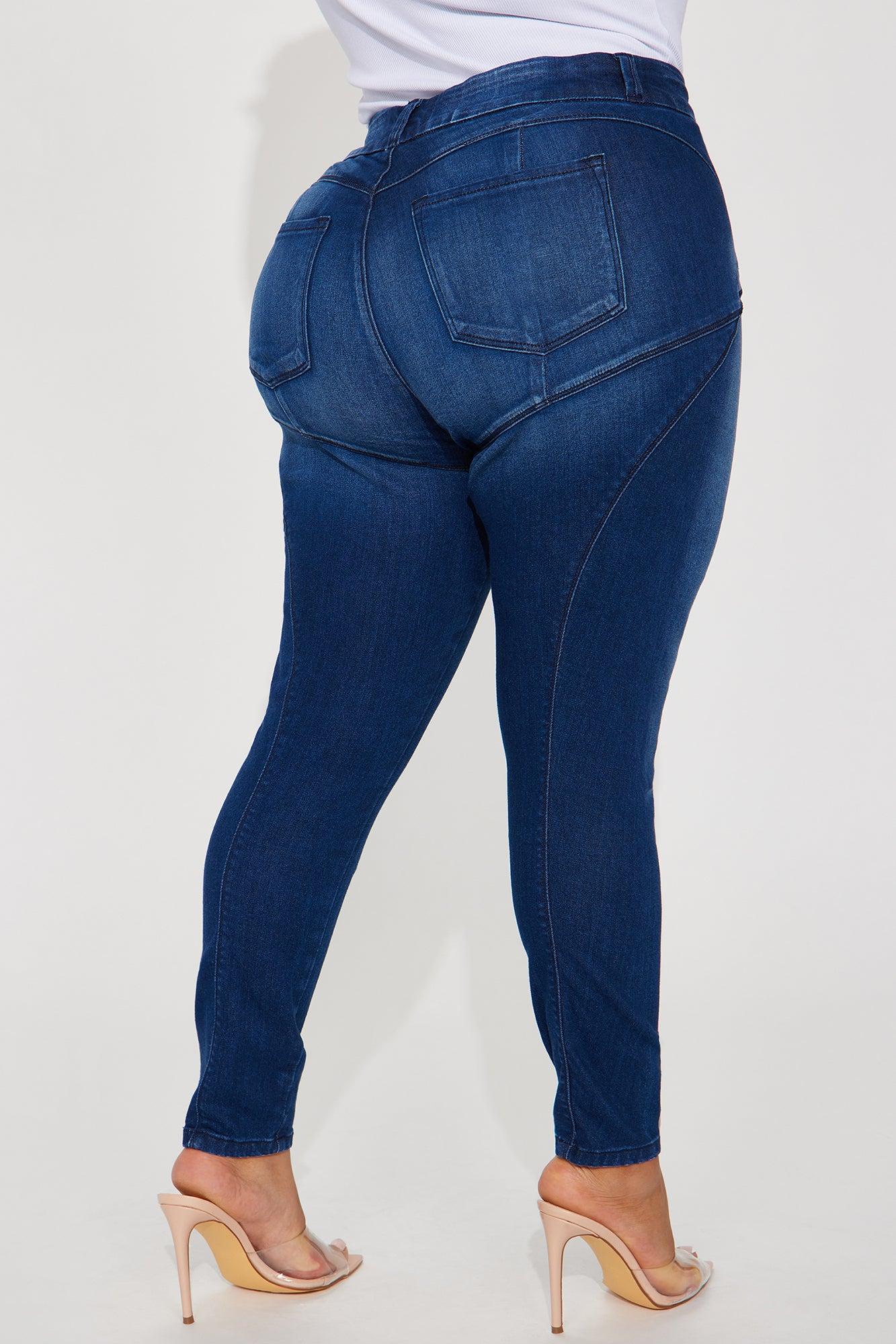 Booty So Good Moto Stretch Skinny Jeans - Dark Wash Product Image