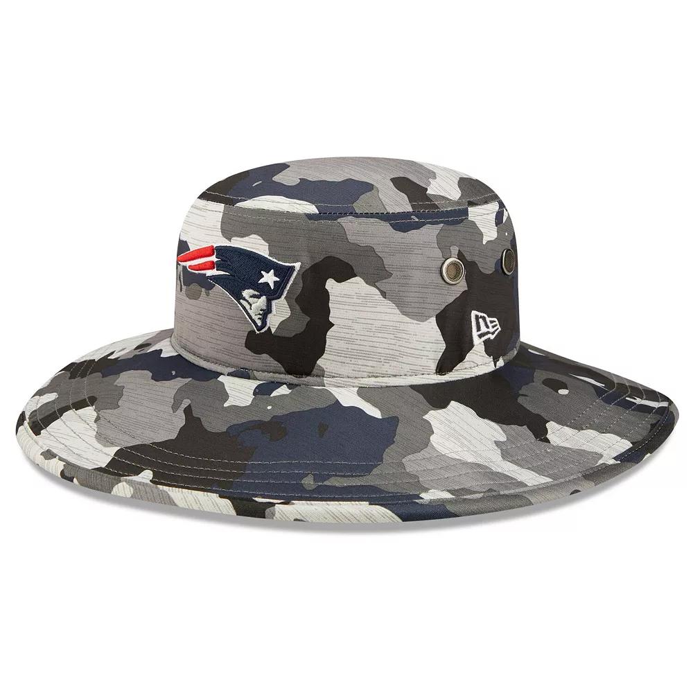 Men's New Era Camo New England Patriots 2022 NFL Training Camp Official Panama Bucket Hat, Green Product Image