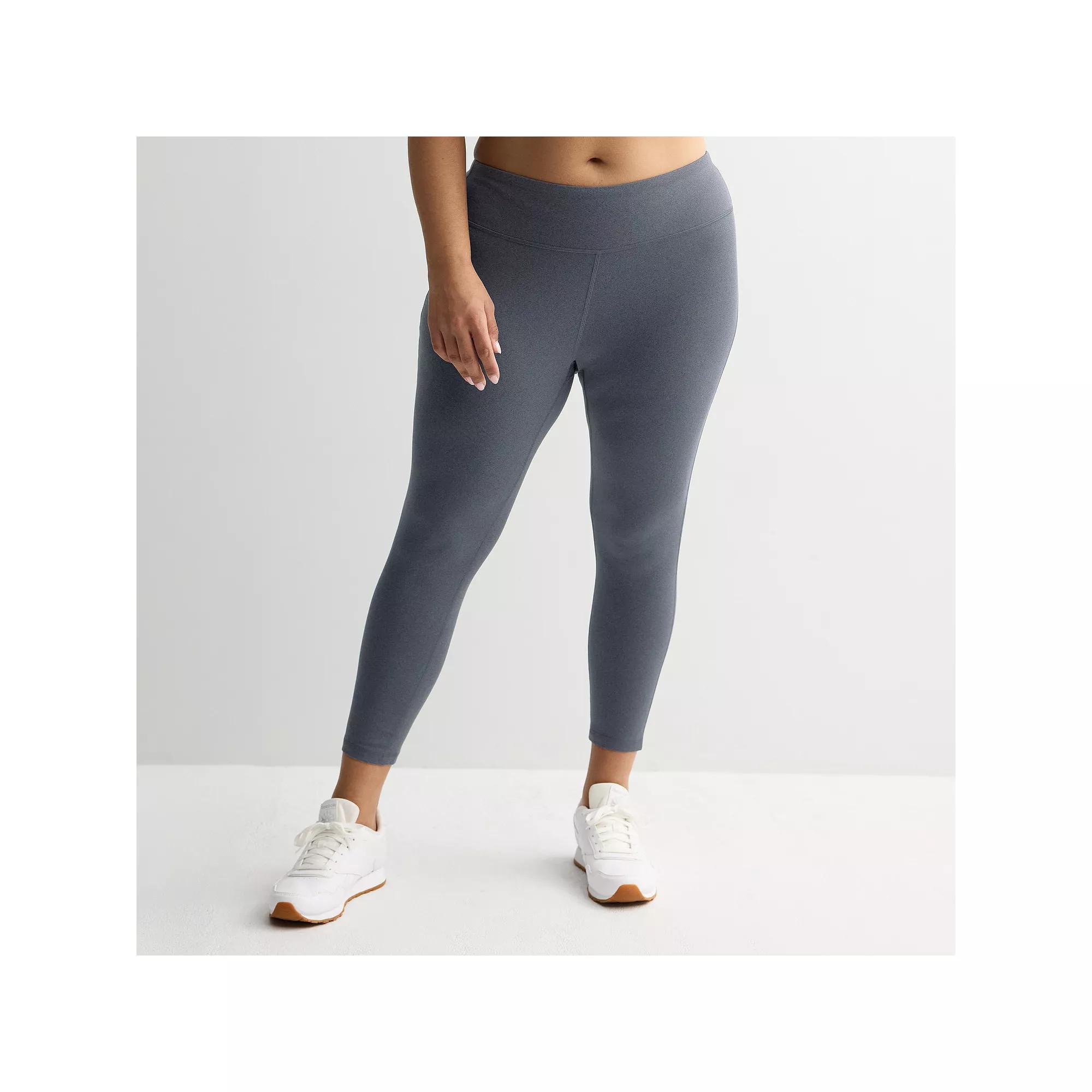 Plus Size Tek Gear® Essential Soft 7/8 Leggings, Women's, Size: 4XL, Heritage Gray Product Image