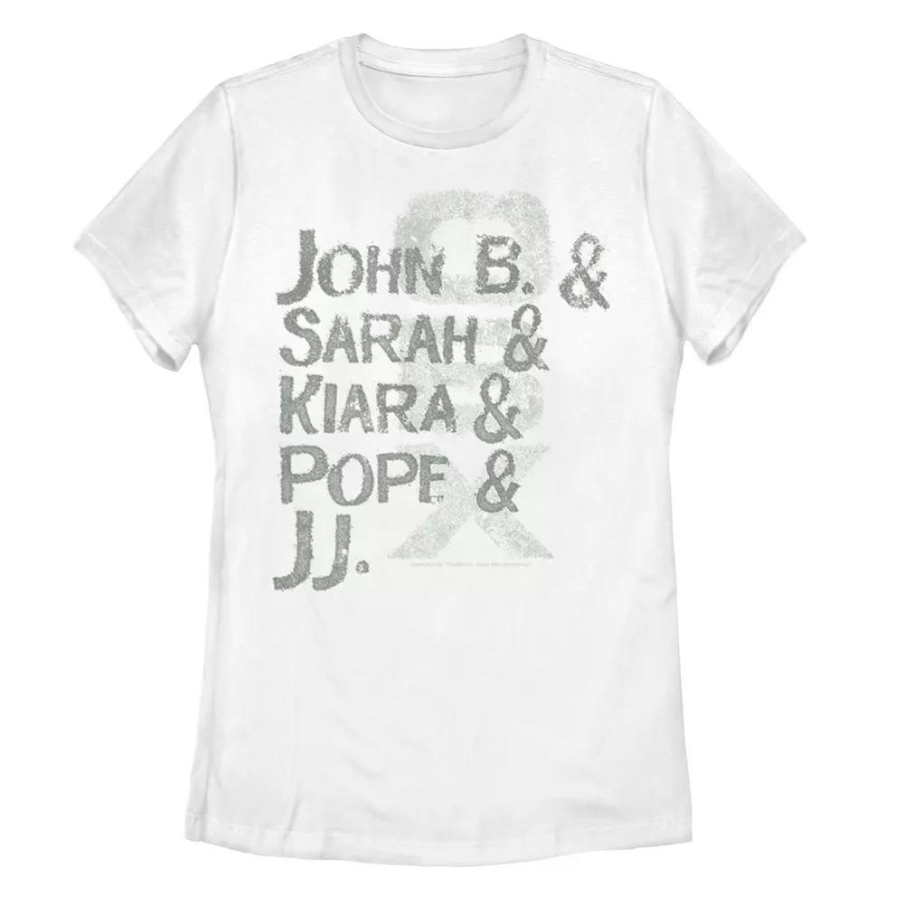 Juniors' Outer Banks Distressed Name Stack Tee, Girl's,  Product Image