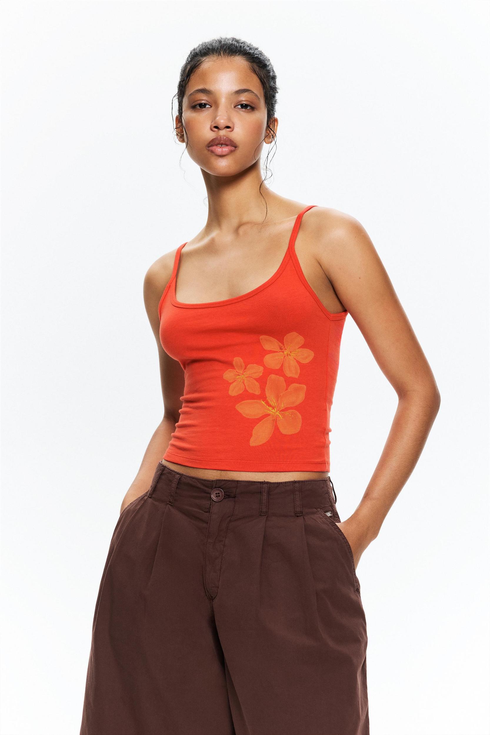 Floral strappy top Product Image