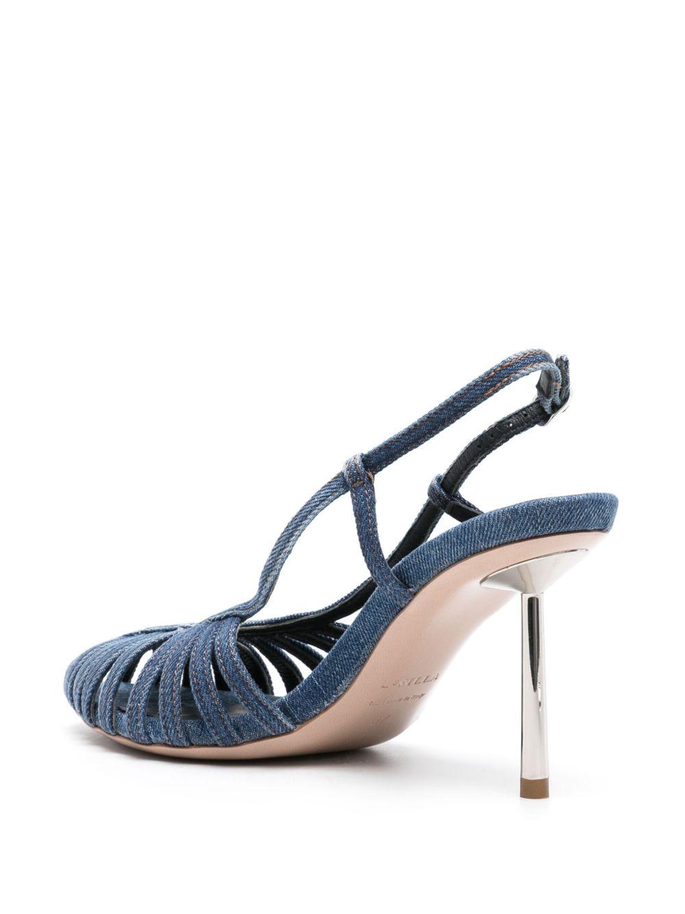 Cage 110mm denim slingback pumps Product Image
