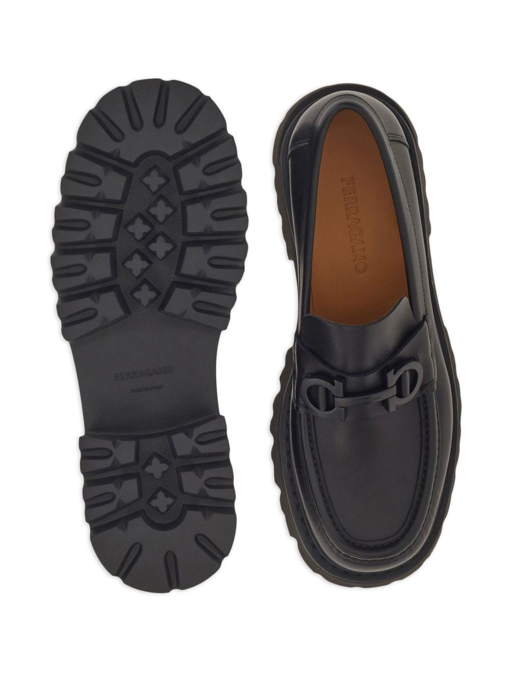 Florian square-toe leather loafers Product Image