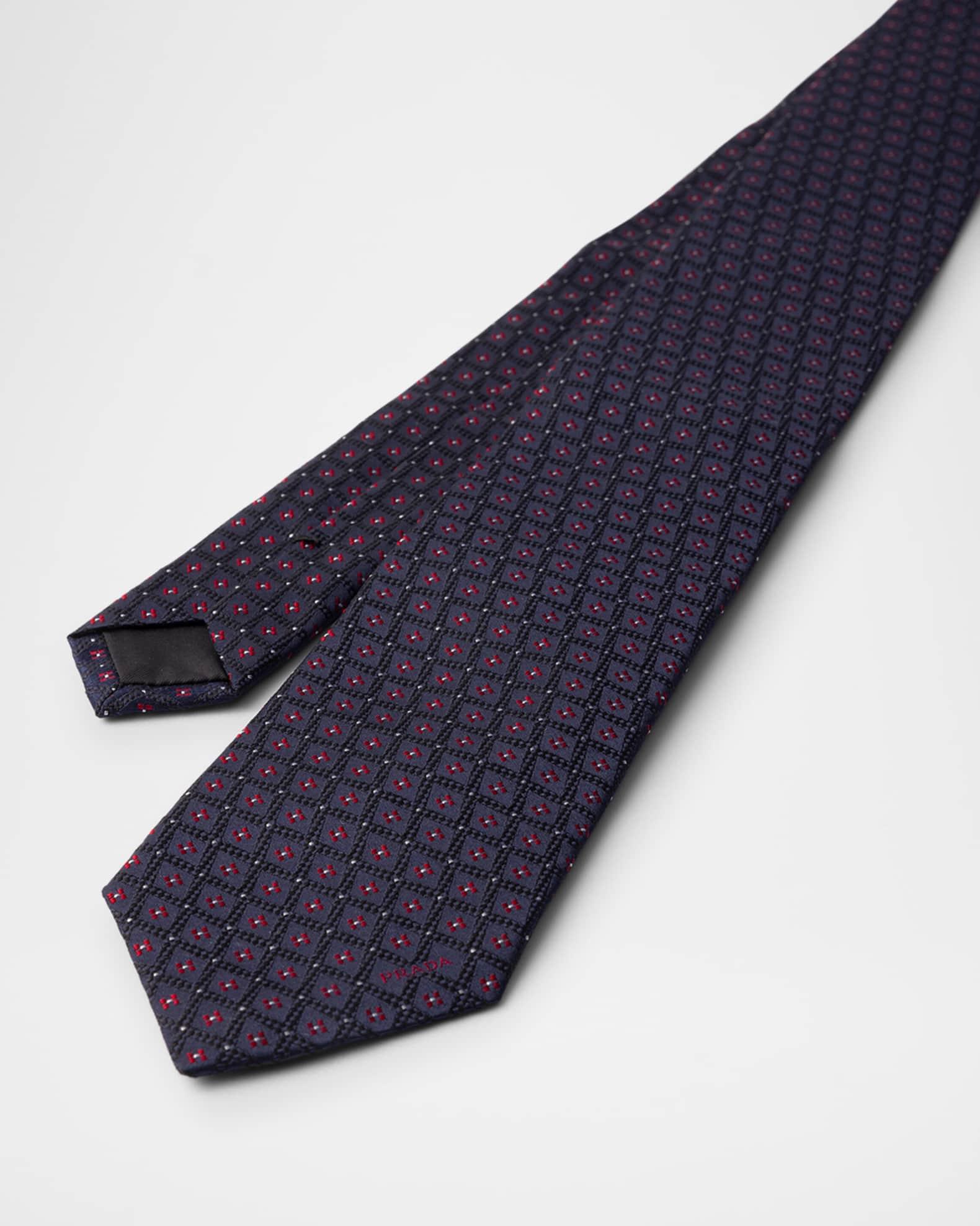 Men's Textured Silk Geometric Tie Product Image