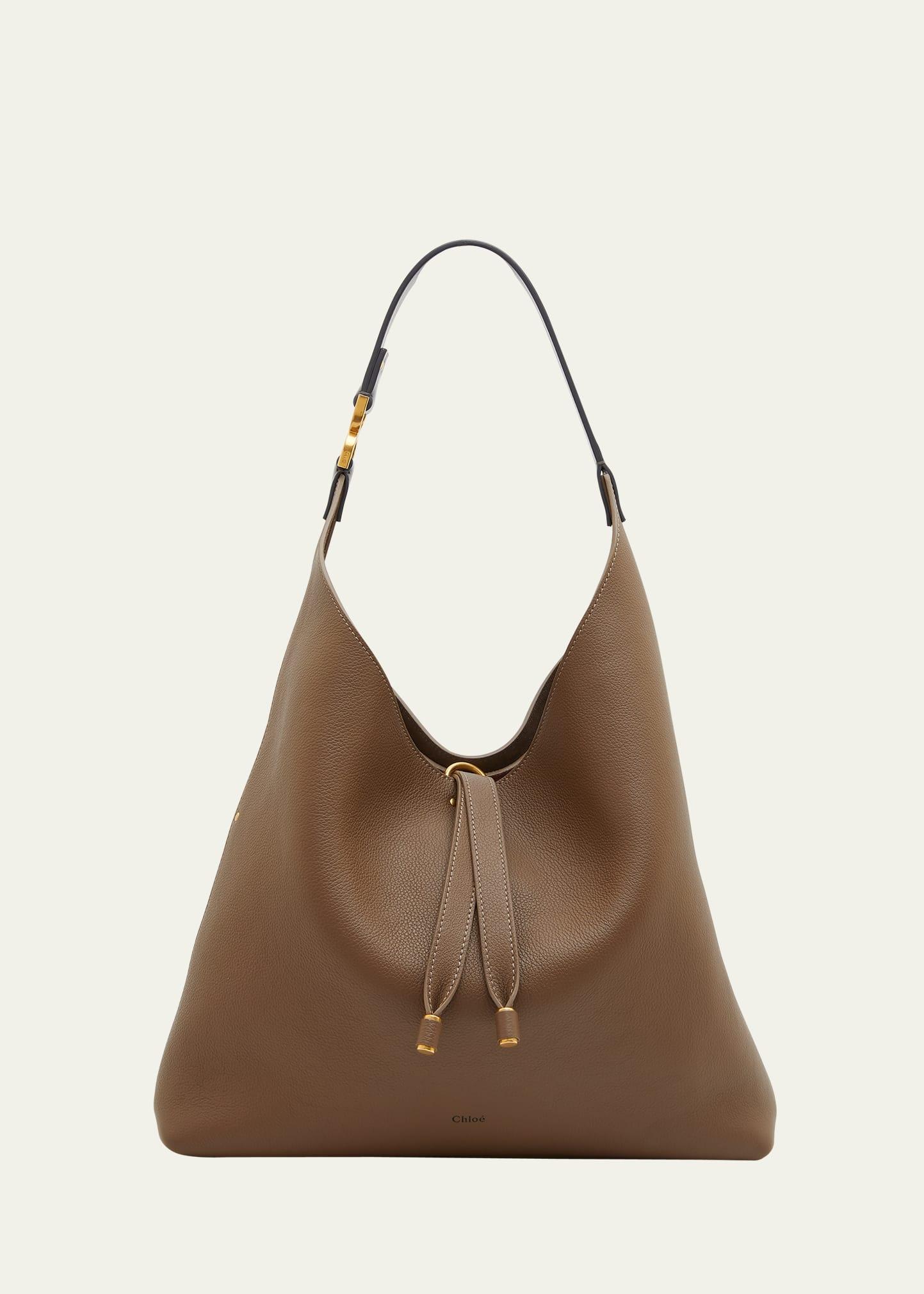 Marcie Hobo Bag in Grained Leather Product Image