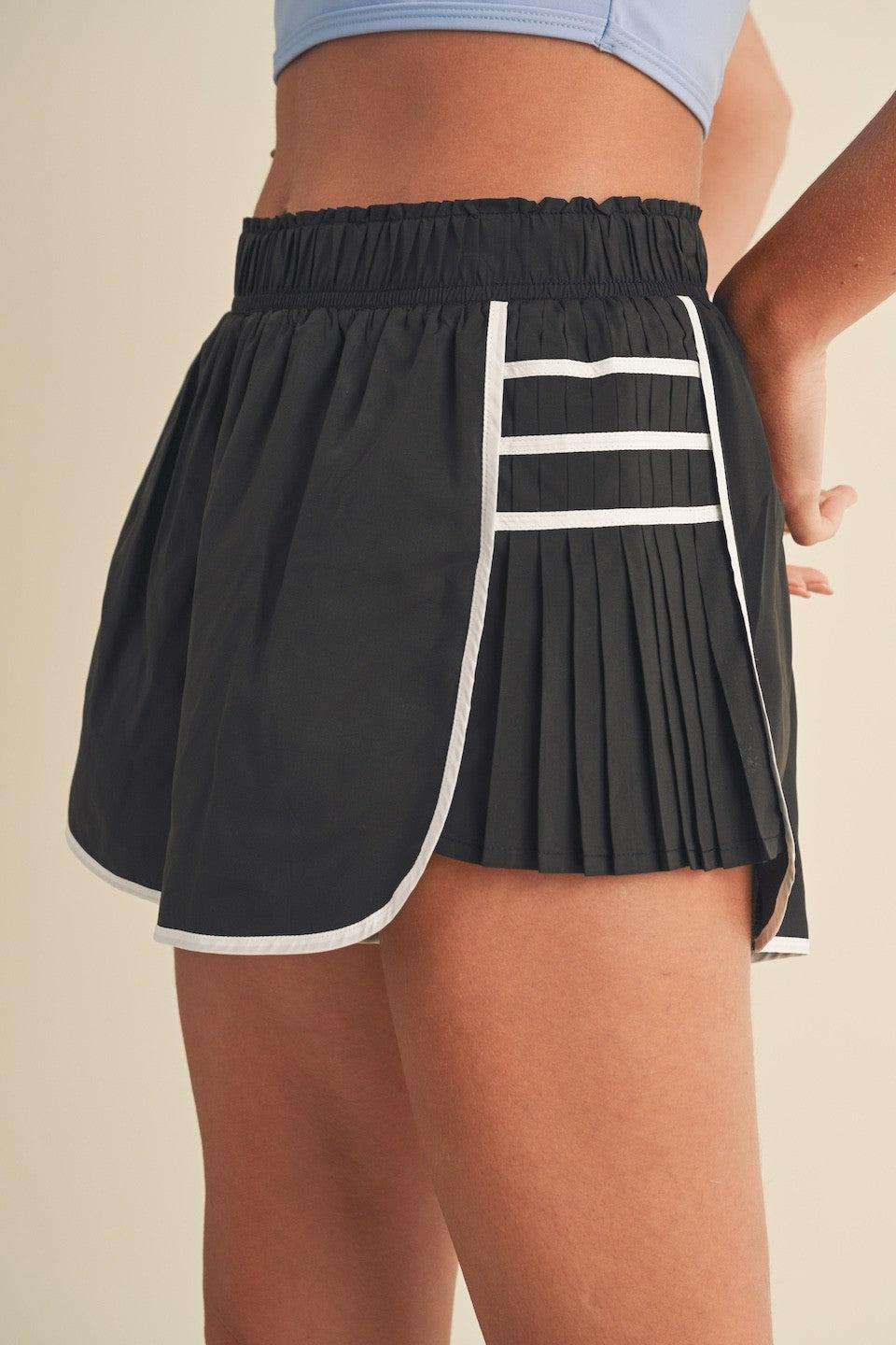 Pleated Sports Shorts Product Image