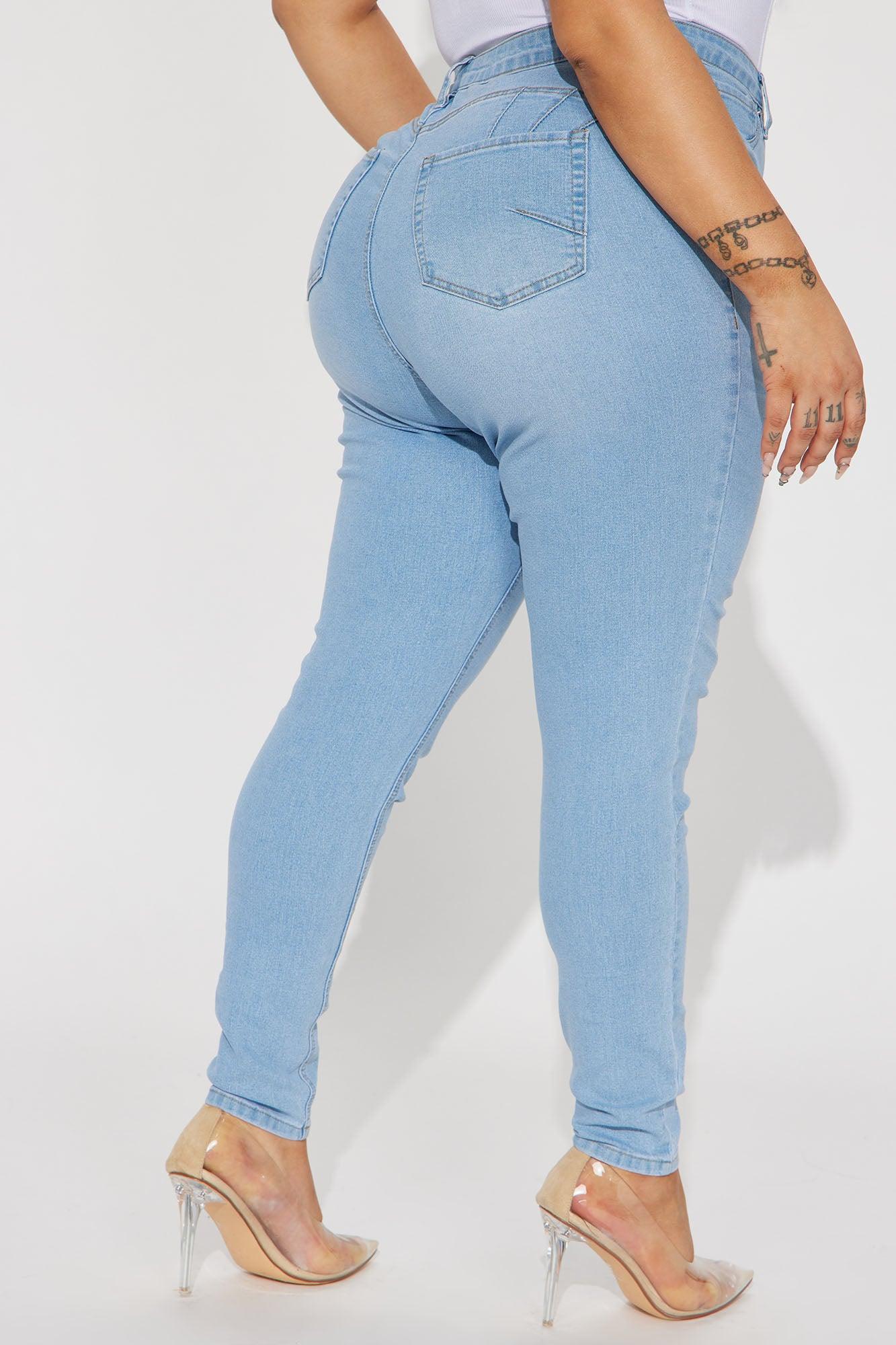 Mesa Booty Lifting High Rise Stretch Skinny Jeans - Light Wash Product Image