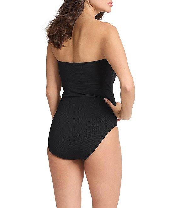 Tommy Bahama Island Cays Sweetheart V-Wire Strapless Tummy Control One Piece Swimsuit Product Image
