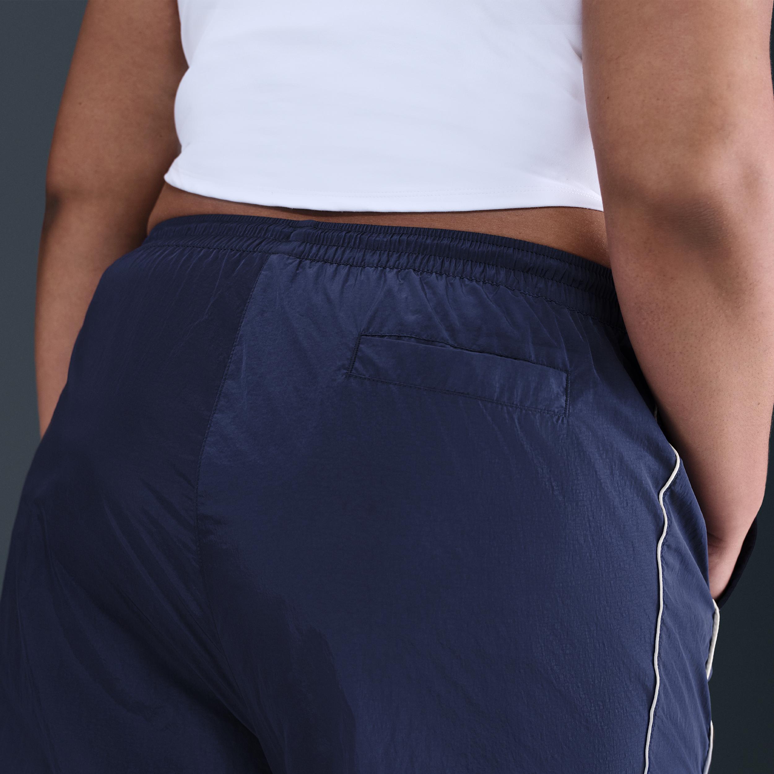 Nike Womens Windrunner High-Waisted Woven Open-Hem Pants (Plus Size) | FV7657-410 Product Image