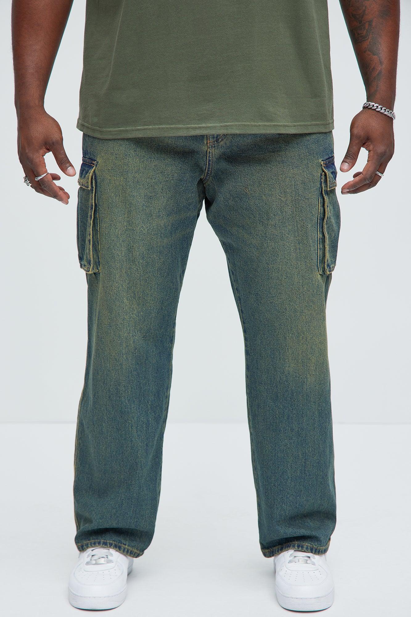 Tanner Straight Cargo Jeans - Vintage Blue Wash Product Image