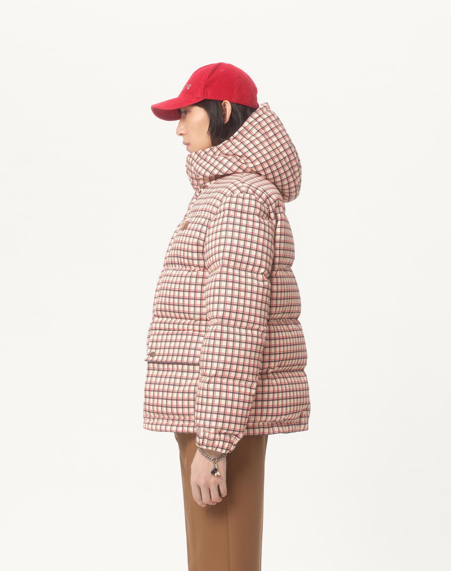 Nylon Hooded Down Jacket With Vlogo Patch Product Image