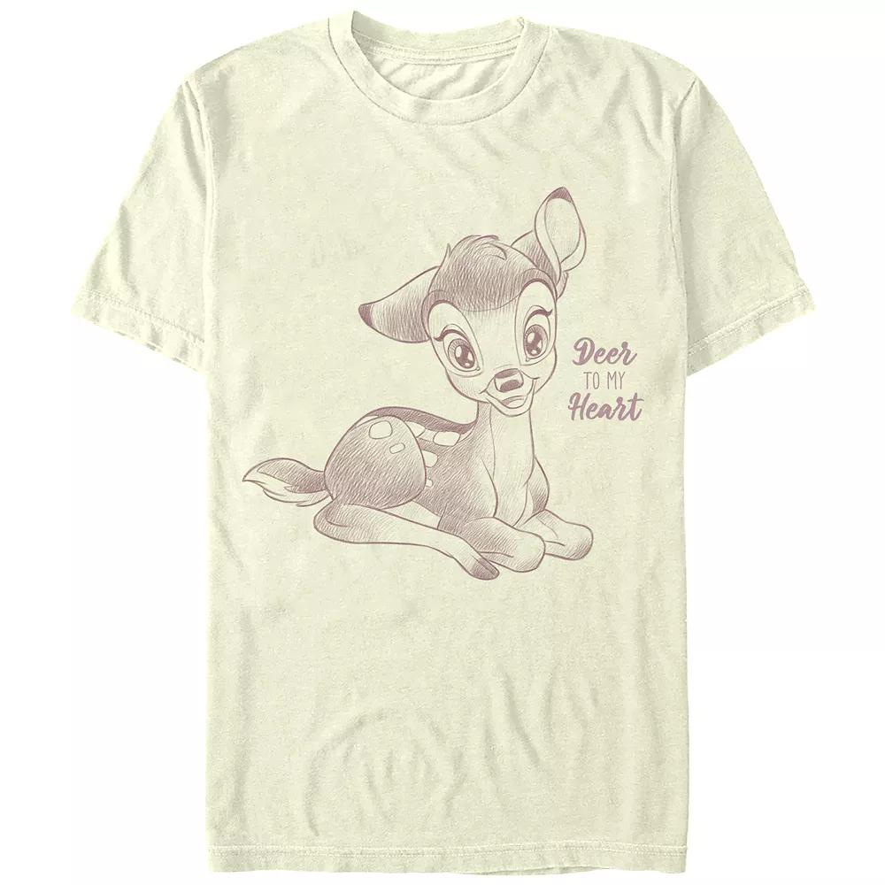 Disney's Bambi Deer To My Heart Juniors' Graphic Tee, Women's, Size: Medium, Natural Product Image
