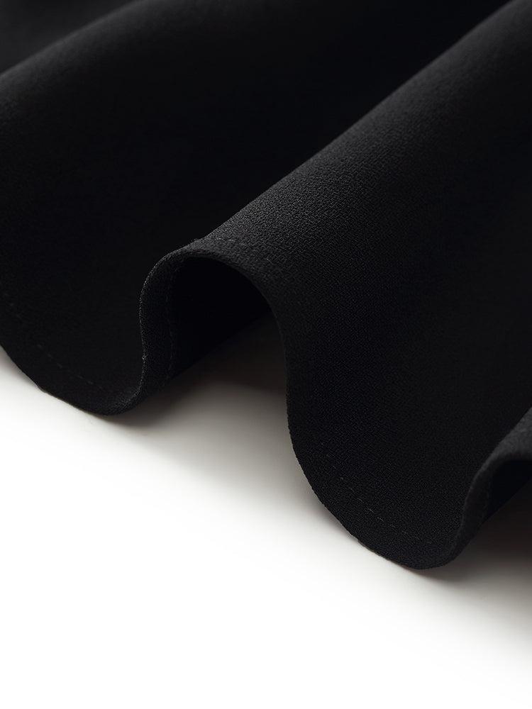 Acetate Gathered Waist Women Midi Dress Product Image