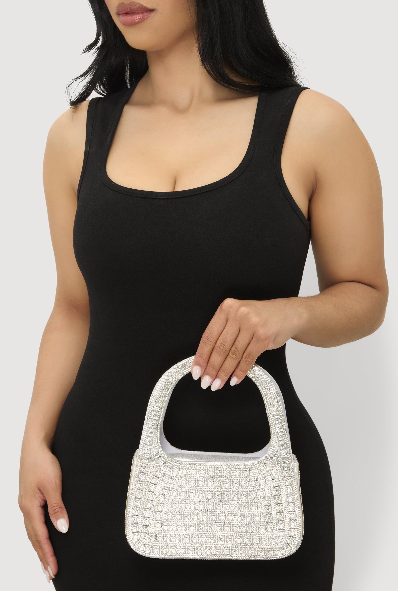 Rhinestone Convertible Handbag Unisex Product Image