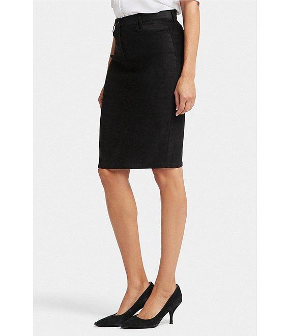 NYDJ Faux Suede 5-Pocket Pencil Skirt Product Image