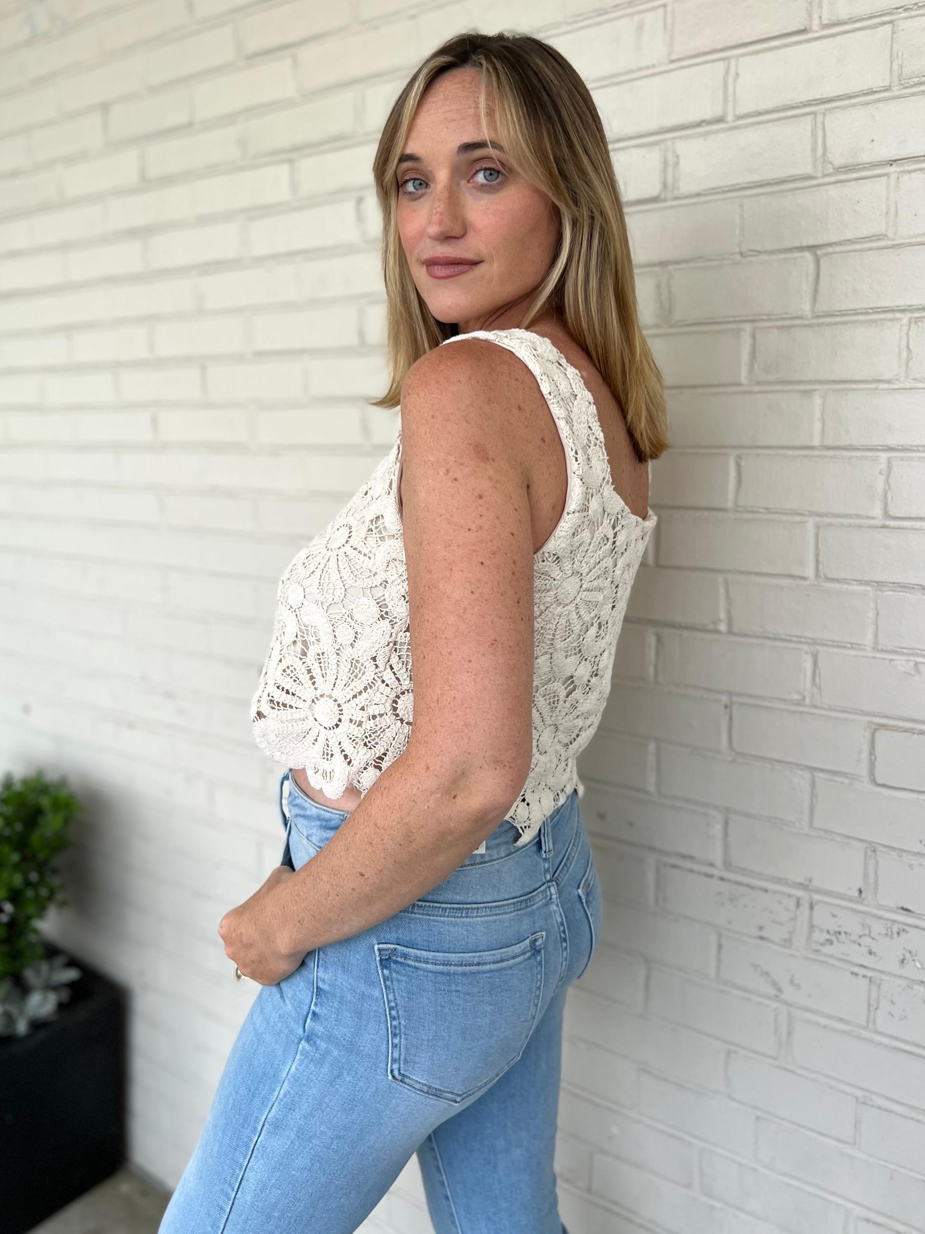 Carleigh Crochet Cropped Top Product Image