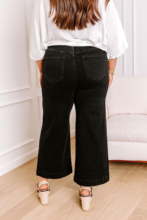 Risen Raelynn High Waist Wide Leg Jean in Black Curves Product Image