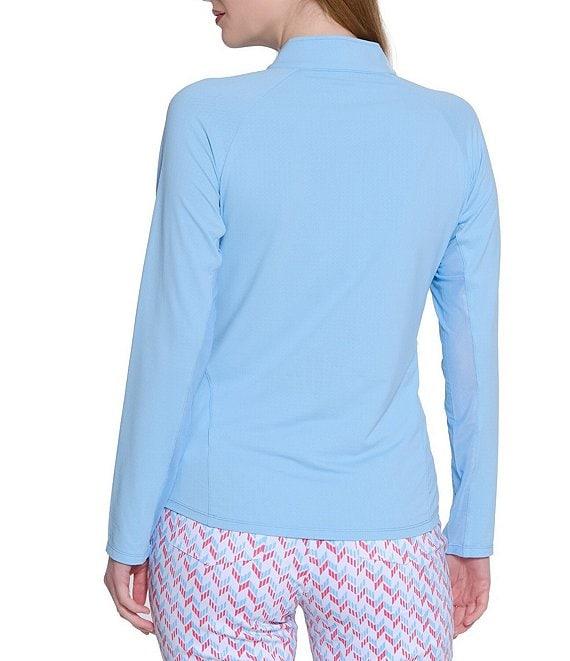 Sport Haley Sunscape UPF Mesh Long Sleeve Quarter Zip Mockneck Top Product Image