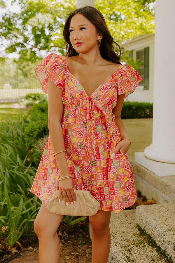 Pink Lemonade Babydoll Mini Dress Product Image