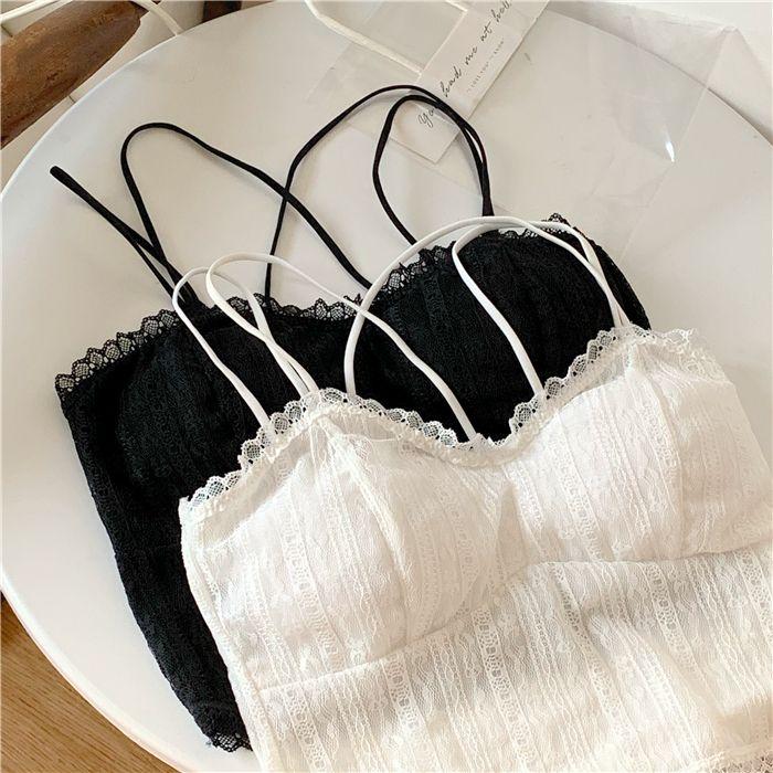 Cross-Strap Lace Bustier Top Product Image